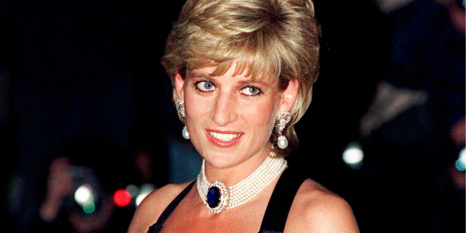 Princess Diana photographed attending a gala