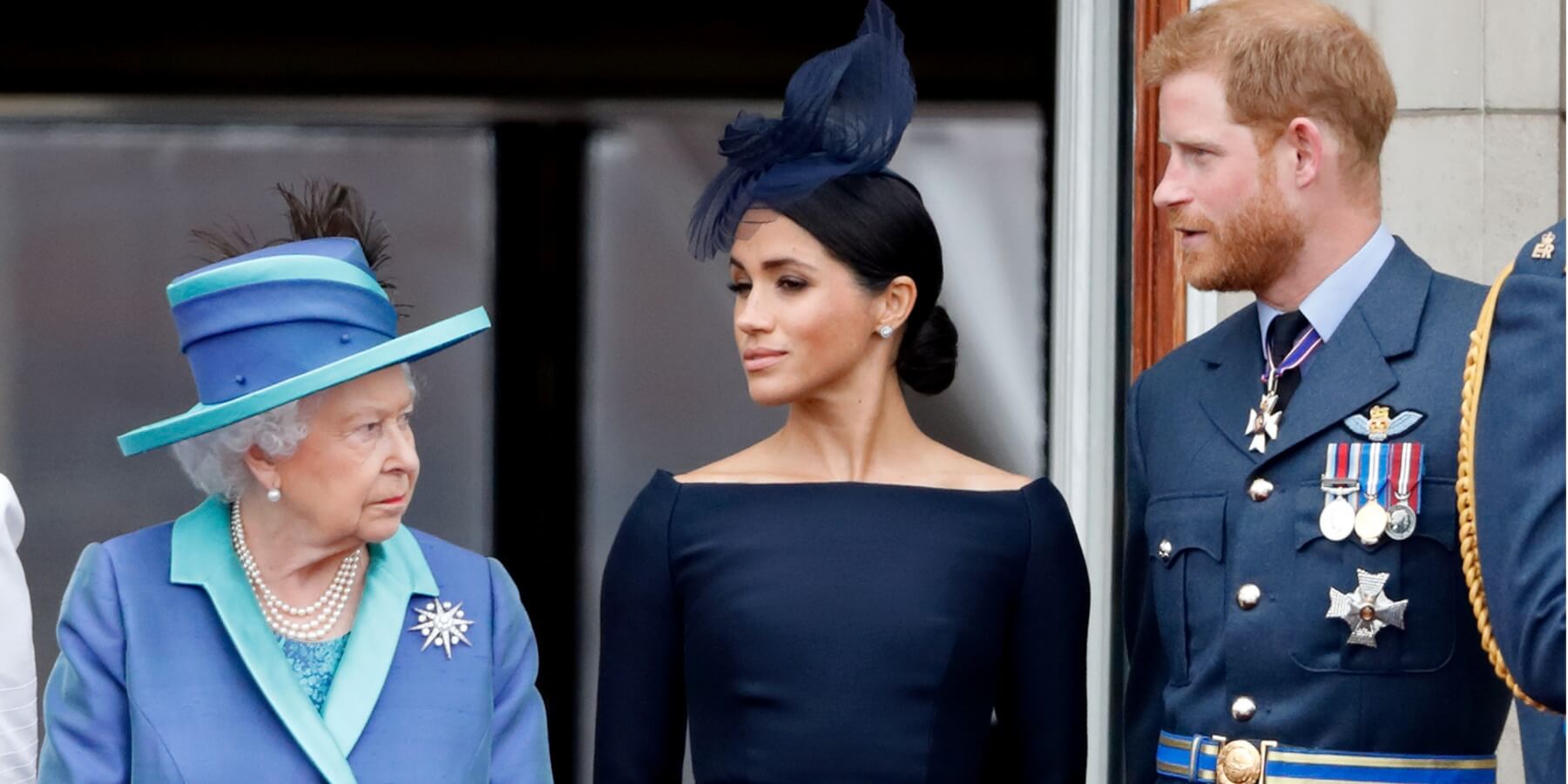 Queen Elizabeth, Meghan Markle, and Prince Harry