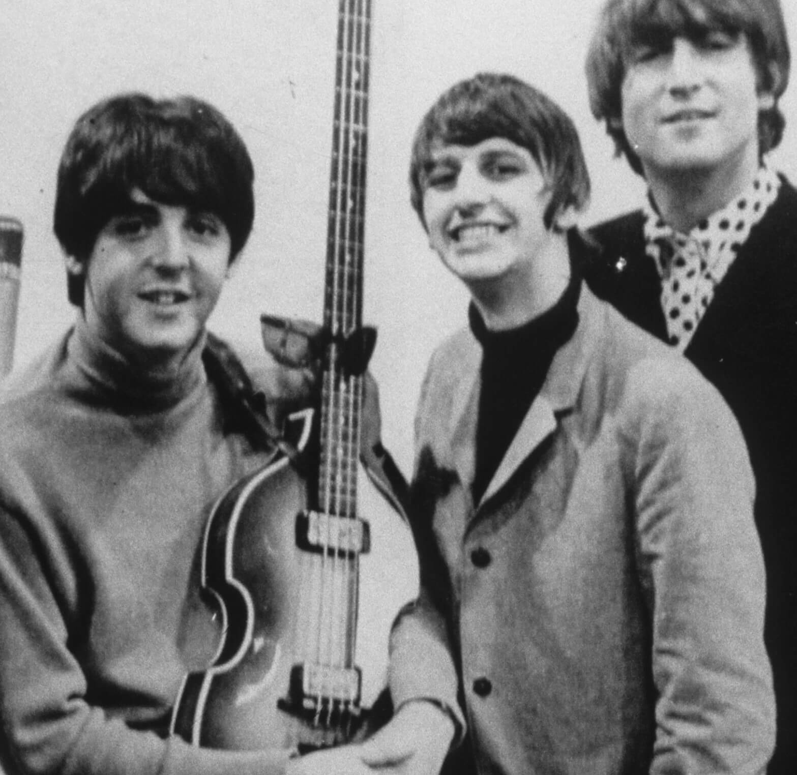 The Beatles in black-and-white