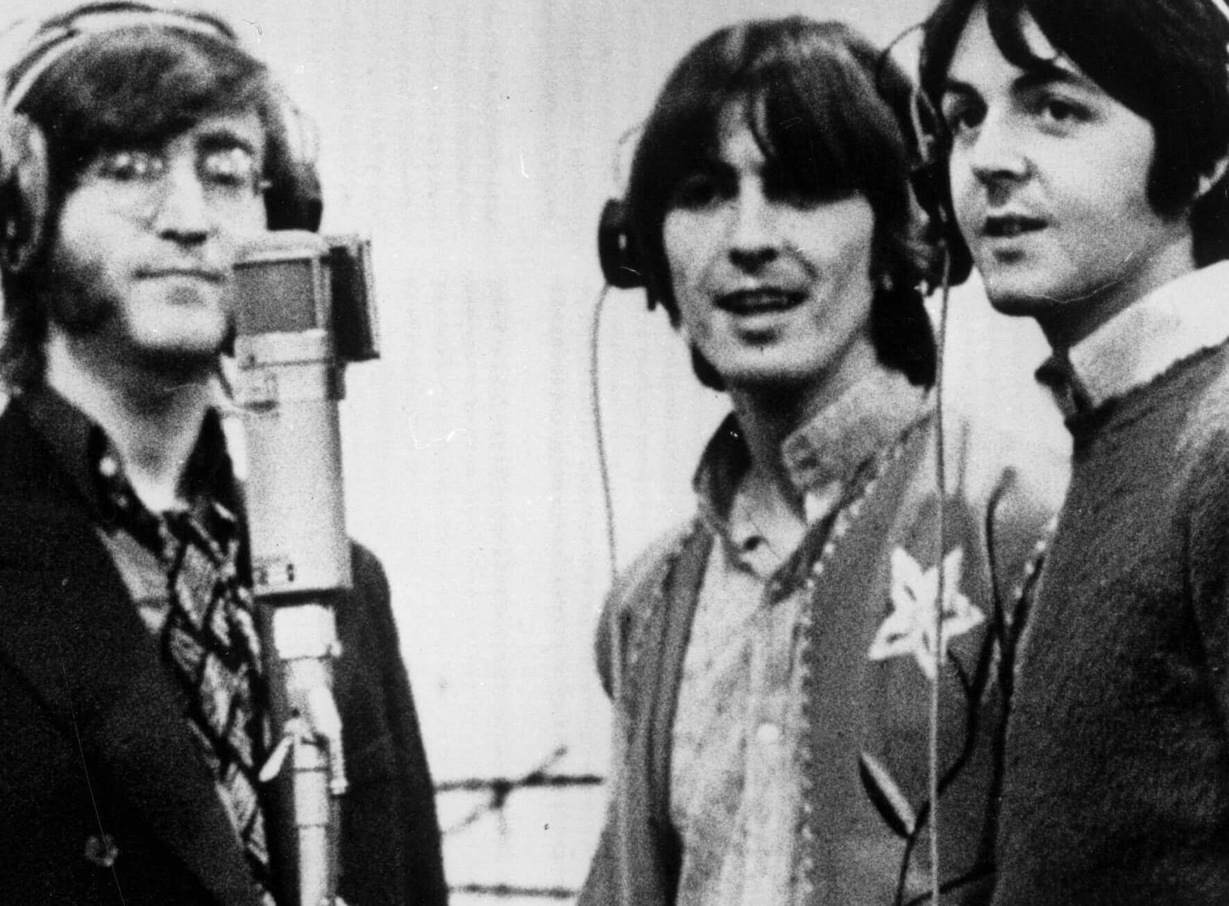 The Beatles' John Lennon, George Harrison, and Paul McCartney