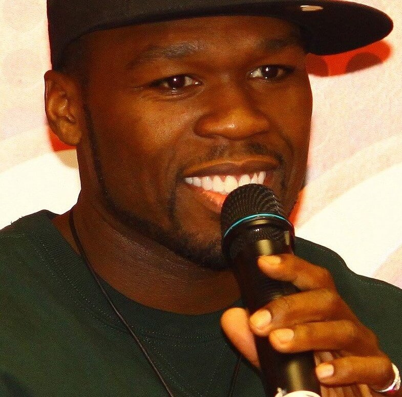 50 Cent with a microphone