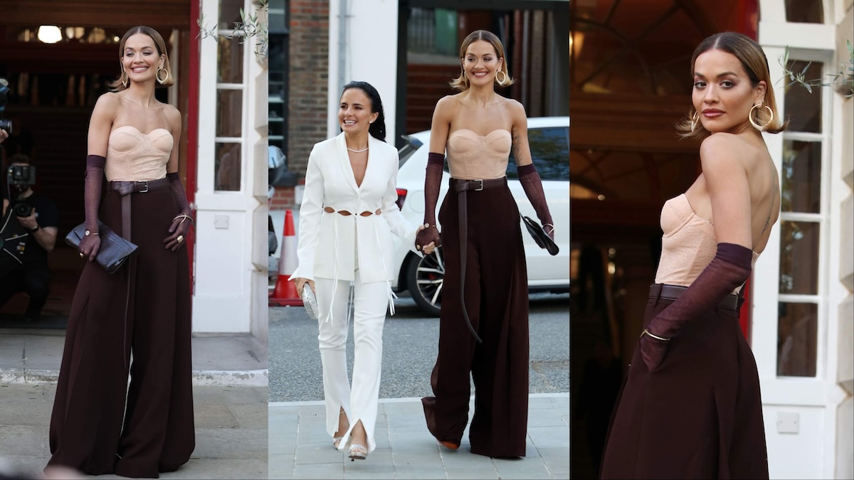 Co-founders of TYPEBEA, Rita Ora and Anna Lahey, attend their London launch event in Sydney in coordinating outfits