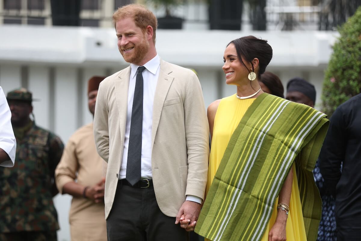 Prince Harry and Meghan Marke during their Nigeria visit