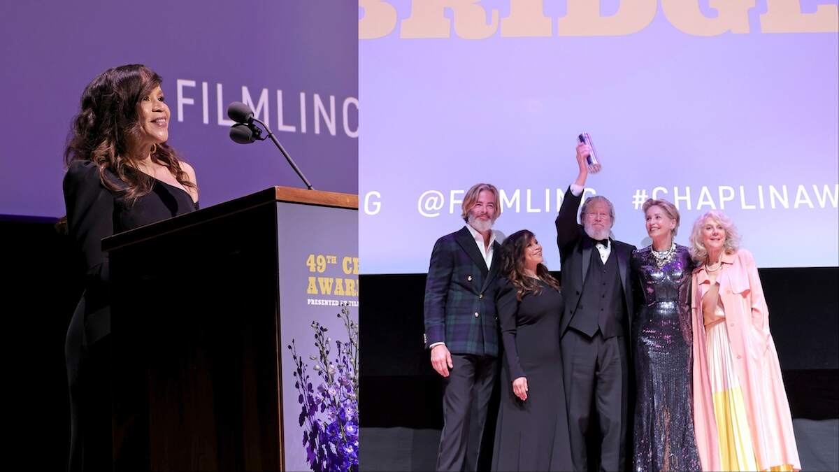 Actor Rosie Perez speaks onstage during the 49th Chaplin Award Honoring Jeff Bridges