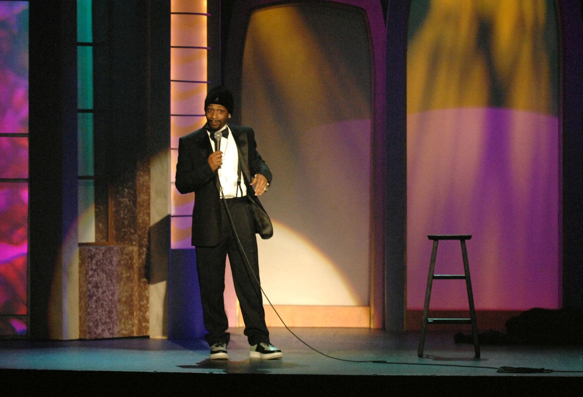 Katt Williams performing on stage.