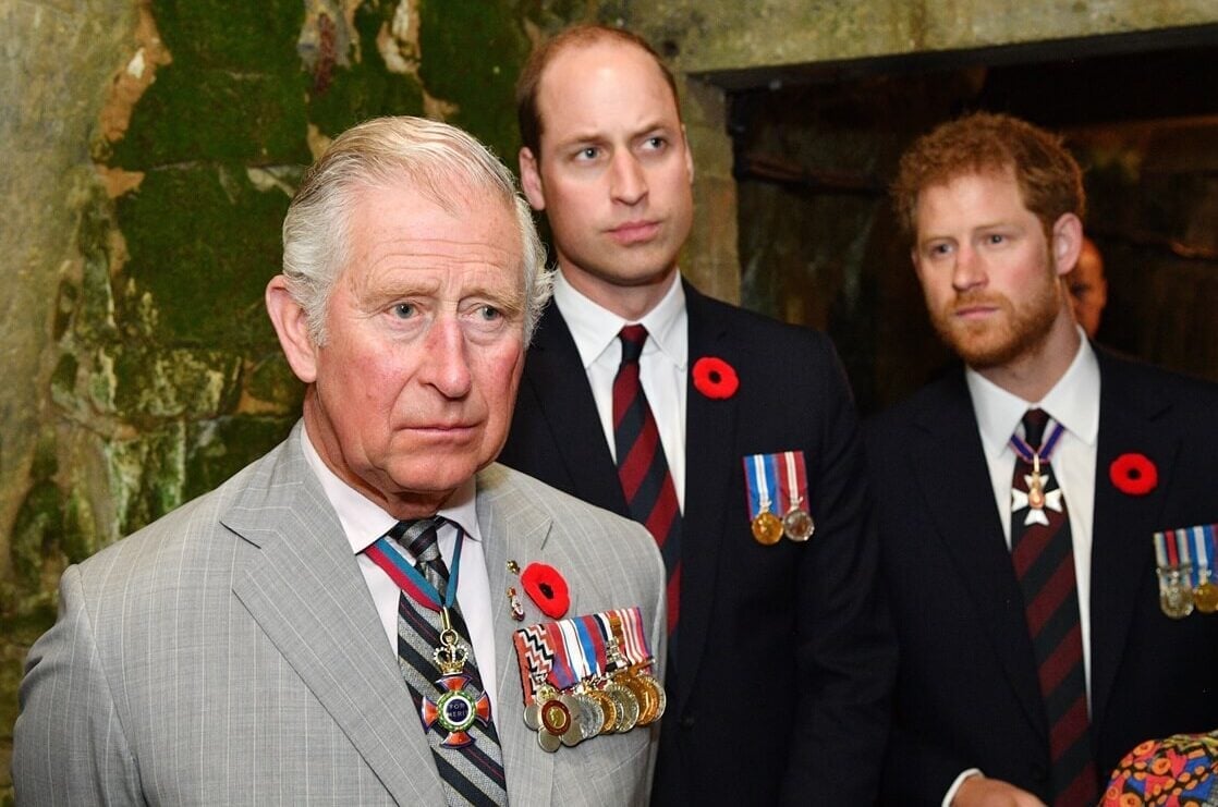 King Charles III, Prince William, and Prince Harry visit the tunnel and trenches at Vimy Memorial Park in France