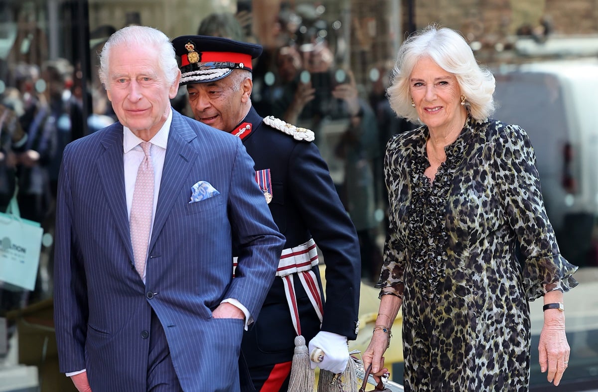 King Charles III and Queen Camilla arrive at the University College Hospital Macmillan Cancer Centre in London
