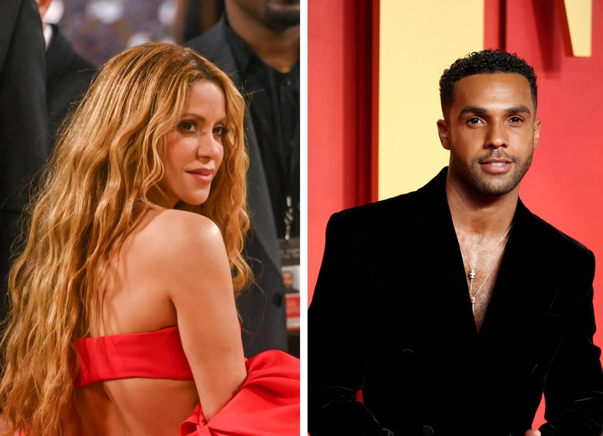 (L) Shakira at the 2024 Met Gala, (R) Lucien Laviscount at the 2024 Vanity Fair Oscar Party
