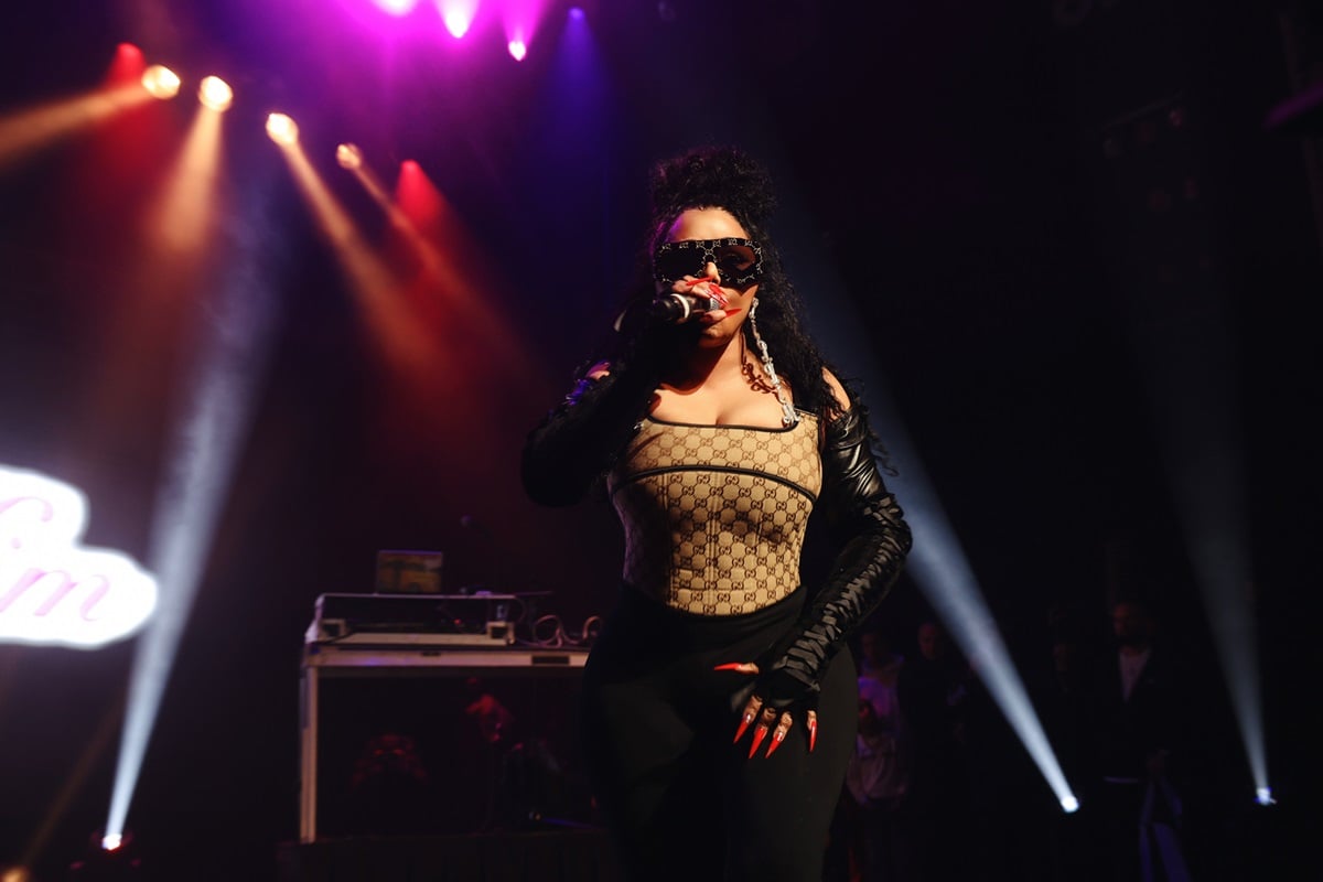 Lil' Kim attending Fat Joe & Friends In Concert at The Apollo Theater.