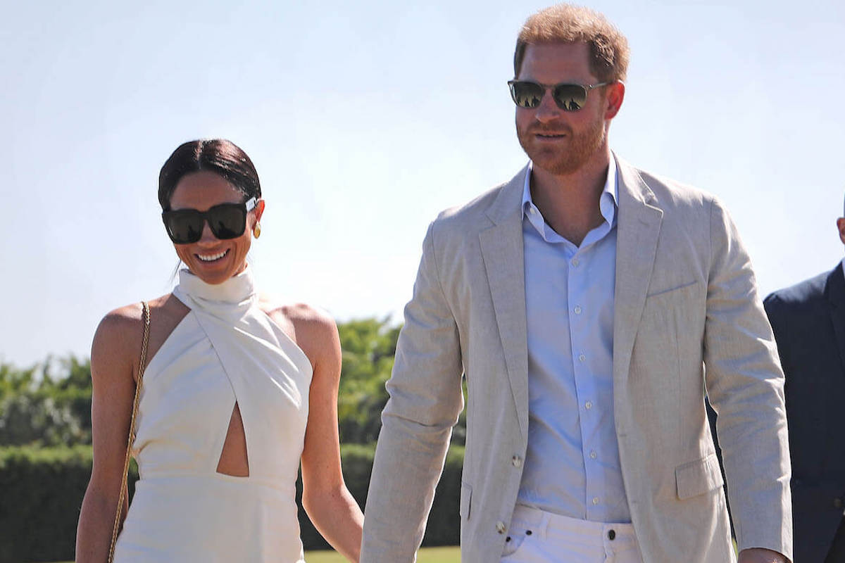 Meghan Markle and Prince Harry, who should make a positive comment about the Commonwealth in Nigeria, per a commentator, hold hands at a polo match in Florida, 2024