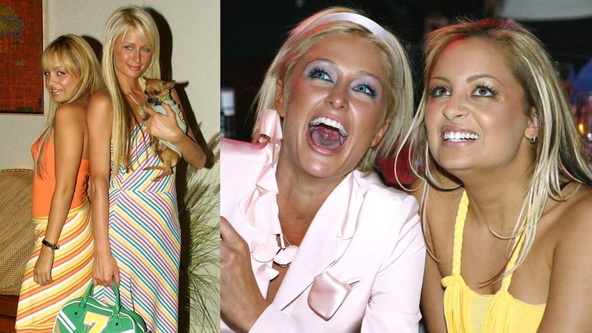 Nicole Richie and Paris Hilton attend the Fox 2003 Summer Press Tour at the Hollywood Renaissance