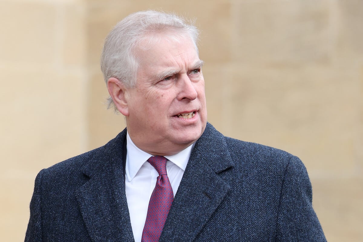 Prince Andrew, who doesn't want to leave the Royal Lodge as renovation costs mount, looks on in February 2024