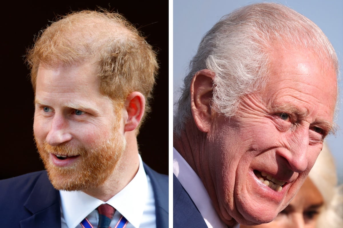 Prince Harry in May 2024; King Charles III in May 2024, whose ongoing rift is believed to have gotten worse after Prince Harry's May 2024 U.K. visit.