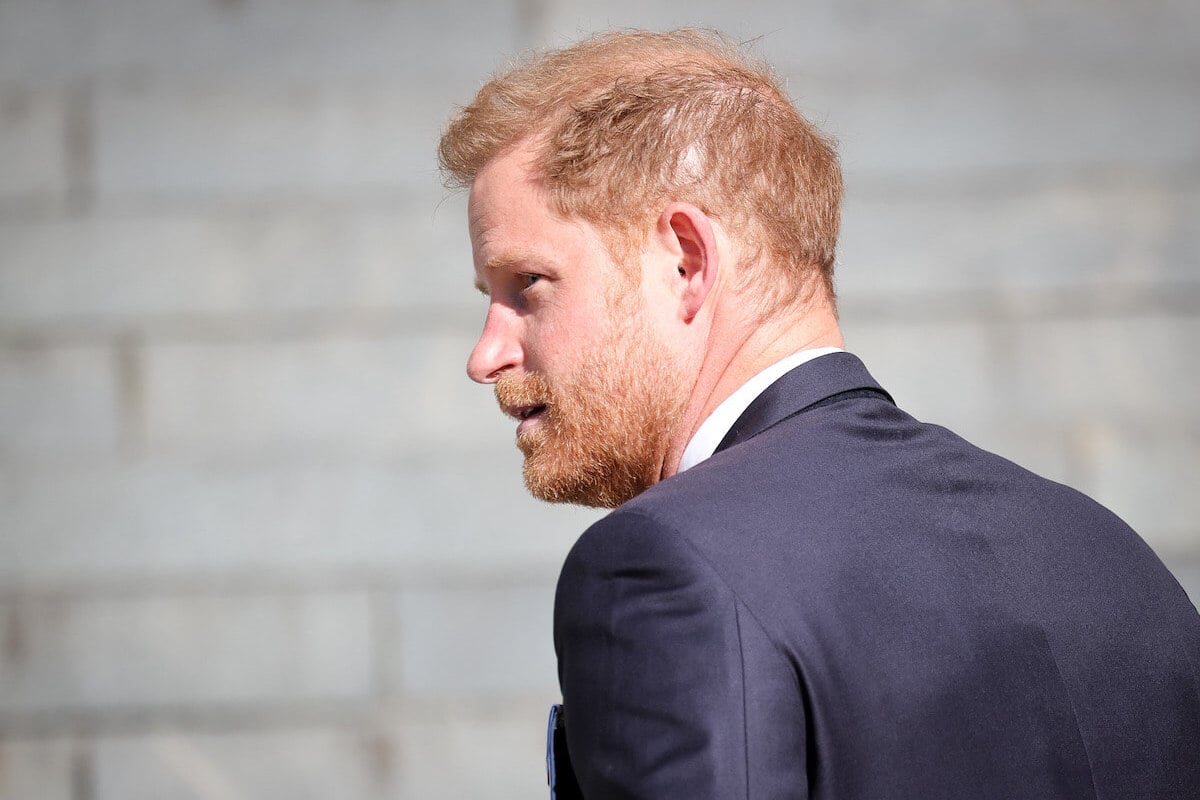 Prince Harry, whose Invictus Games anniversary King Charles and Prince William are too busy to mark or see their relative, outside St. Paul's Cathedral