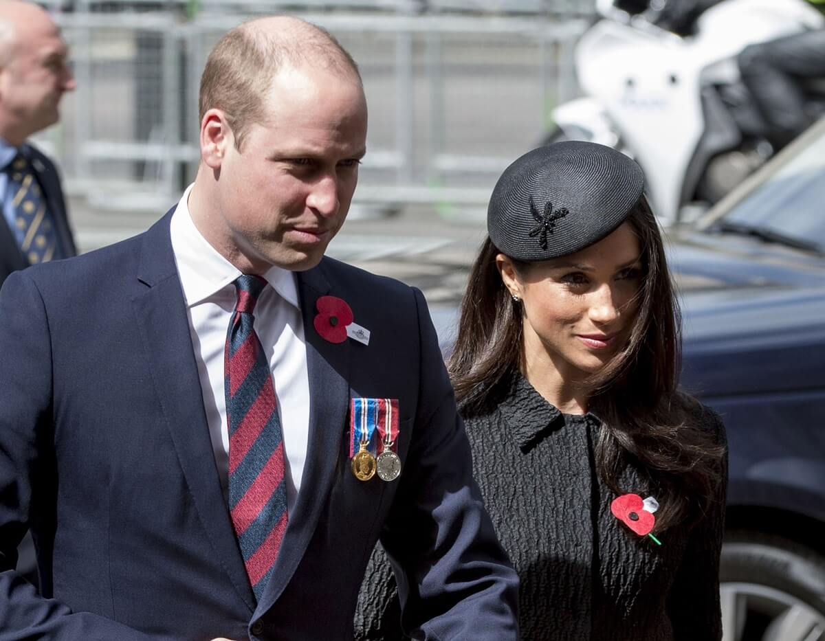 Prince William and Meghan Markle attend an Anzac Day service at Westminster Abbey