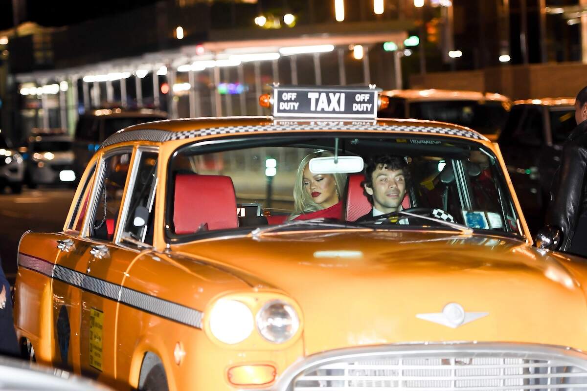 Singer Rihanna and A$AP Rocky ride in a NYC Yellow Taxi on Mother's Day