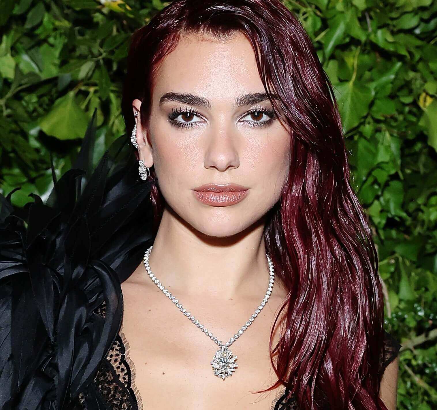 "Dance the Night" singer Dua Lipa wearing a necklace