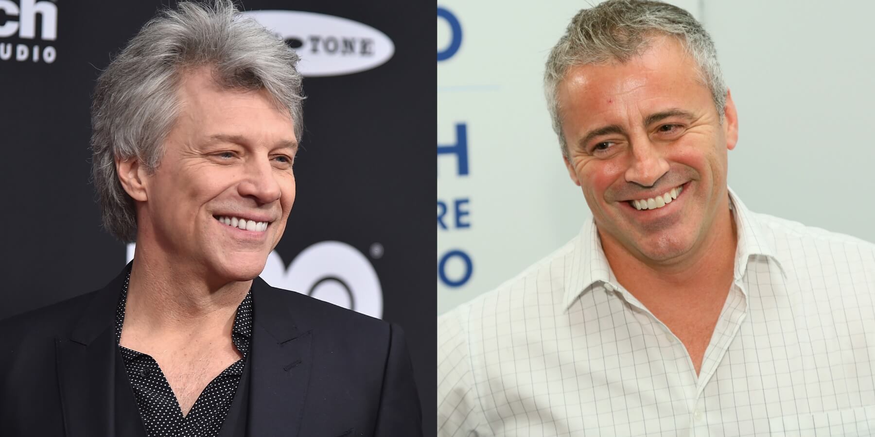 Jon Bon Jovi and Matt LeBlanc in side-by-side images