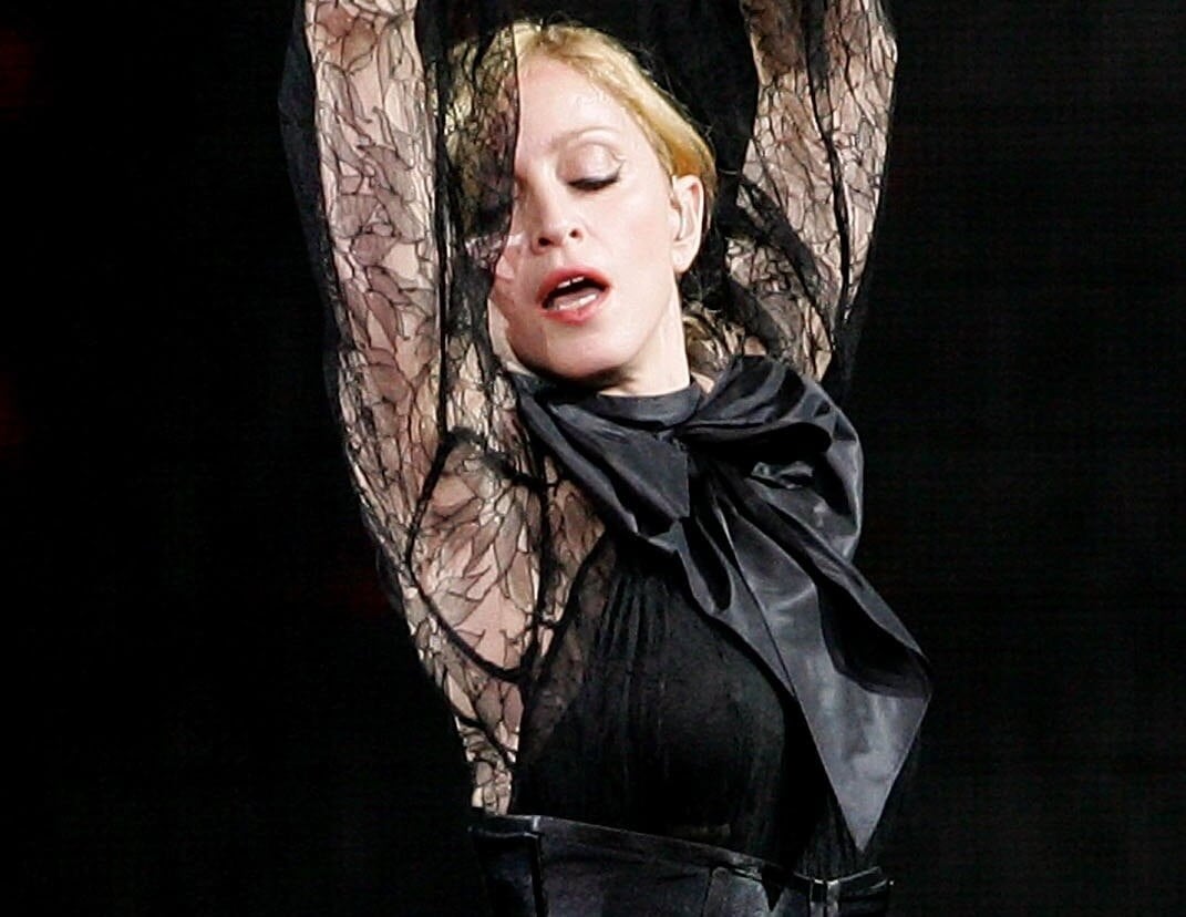 "Erotica" singer Madonna wearing black