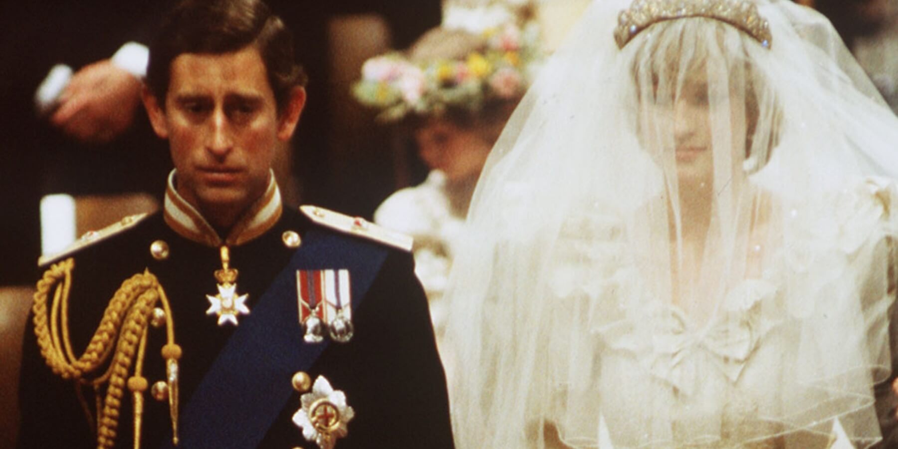 Charles and Diana during their 1981 wedding at St. Paul's Cathedral