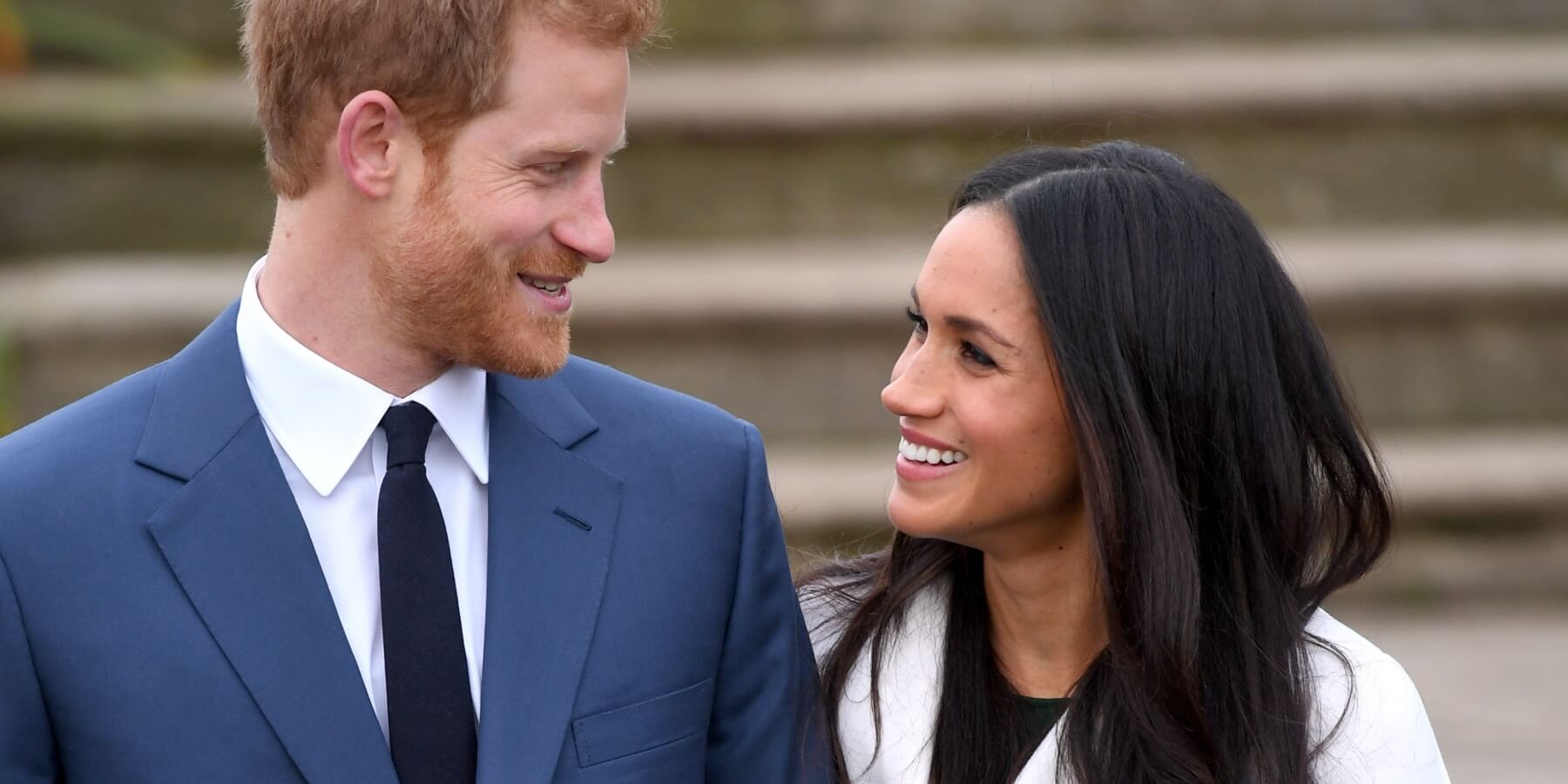 Prince Harry and Meghan Markle photographed for their engagement in 2017