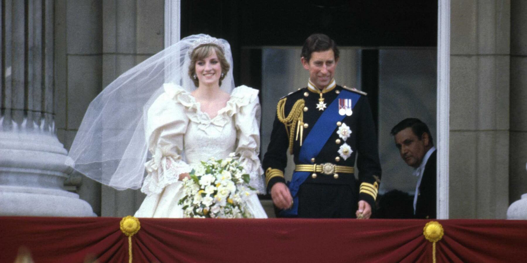 The wedding of Princess Diana and Prince Charles in July 1981