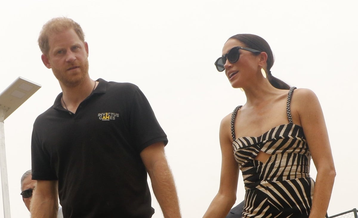 Meghan Markle and Prince Harry arrive at the State Governor House in Lagos, Nigeria