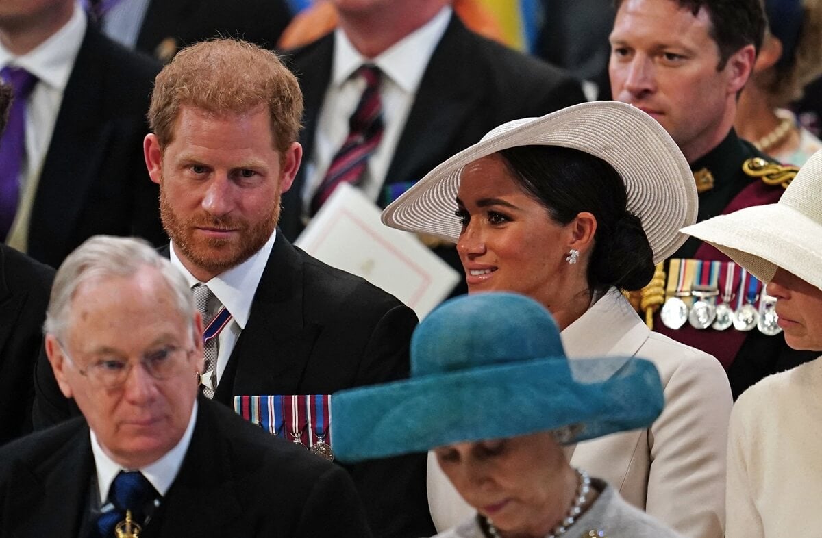 Prince Harry and Meghan Markle attend the National Service of Thanksgiving for Queen Elizabeth II's reign at St. Paul's Cathedral in London