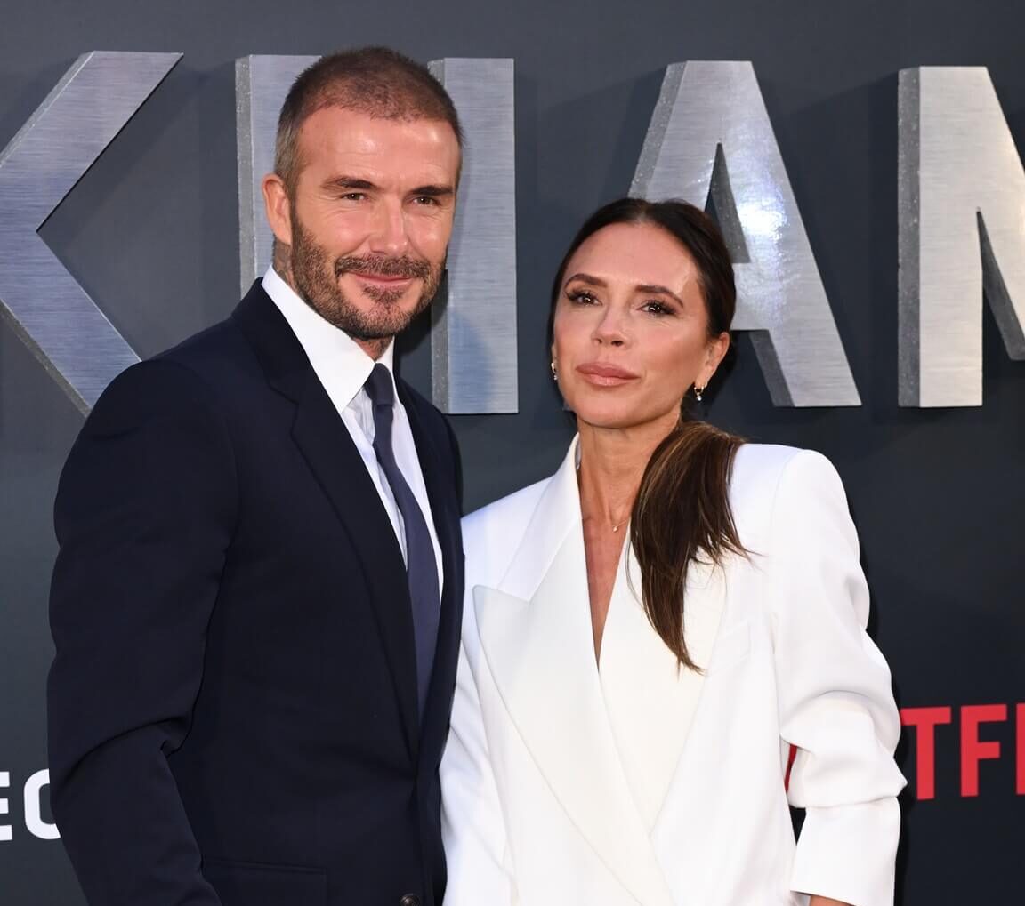 Victoria Beckham and David Beckham attend the Netflix 'Beckham' U.K. premiere