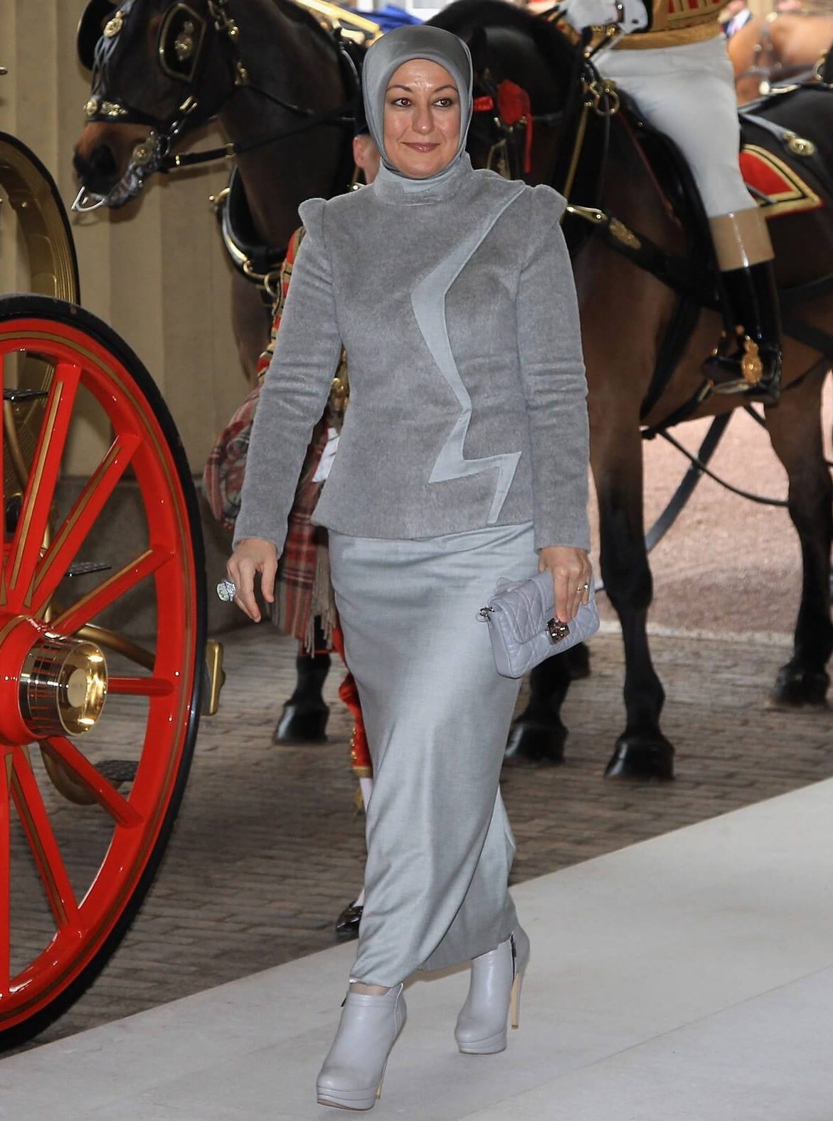 Hayrunnisa Gul at Buckingham Palace in London