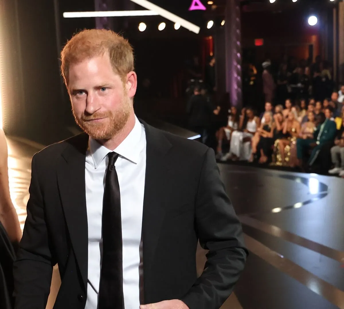 Prince Harry walking off stage at the 2024 ESPYs