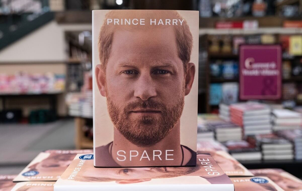 Prince Harry's memoir 'Spare' on display at a Barnes & Noble bookstore