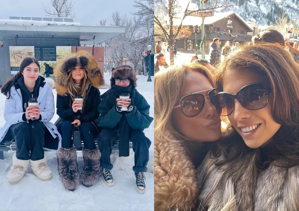 Side by side Instagram photos of Jennifer Lopez with her niece and daughter alongside a pic of her sister Lynda