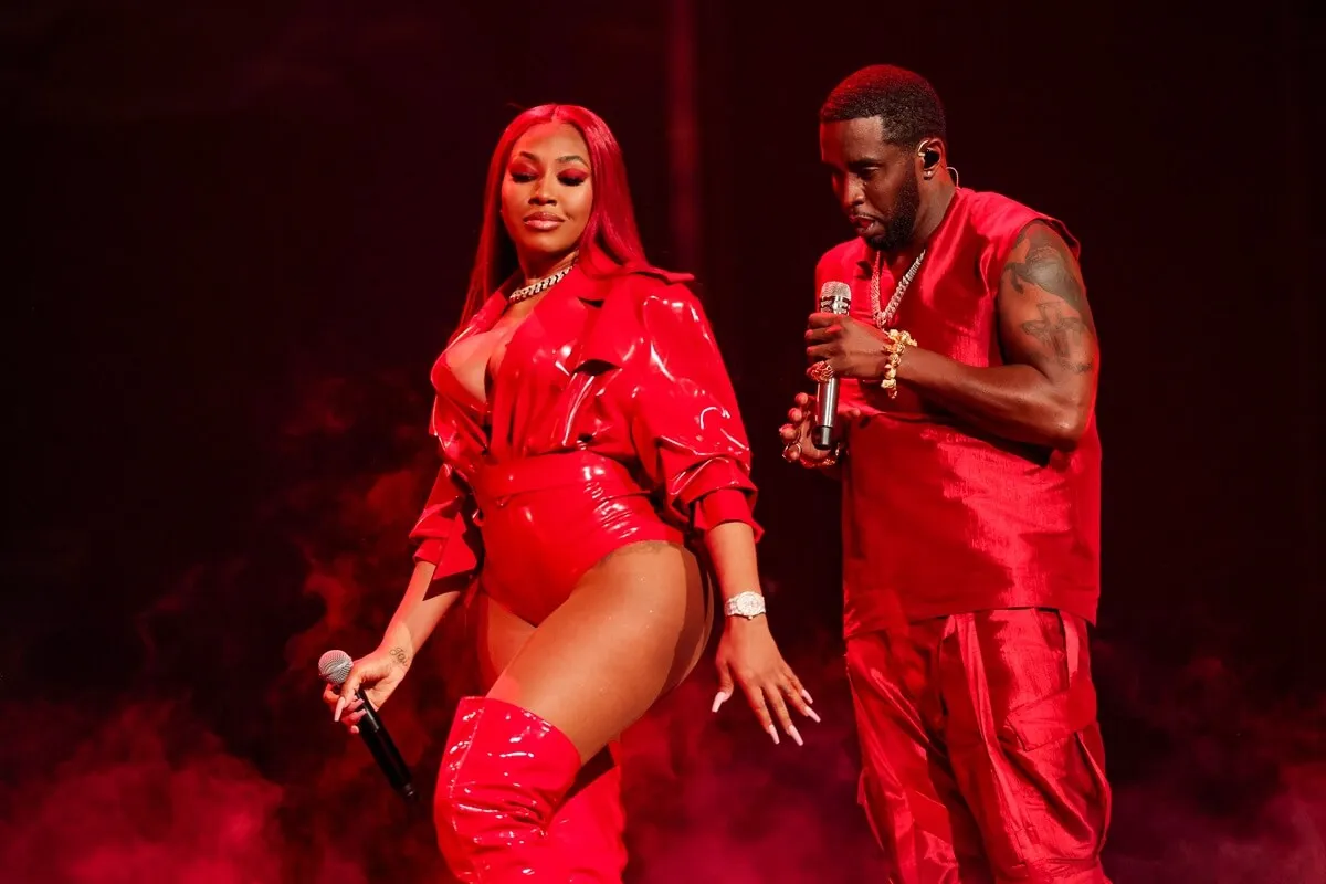 Yung Miami and Diddy perform onstage at the 2023 MTV Video Music Awards