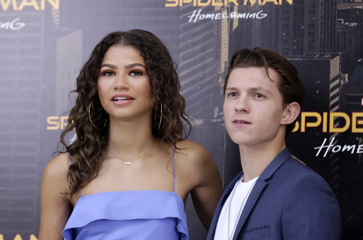 Tom Holland and actress Zendaya attend 'Spider-Man: Homecoming' photocall at Villa Magna hotel on June 14, 2017
