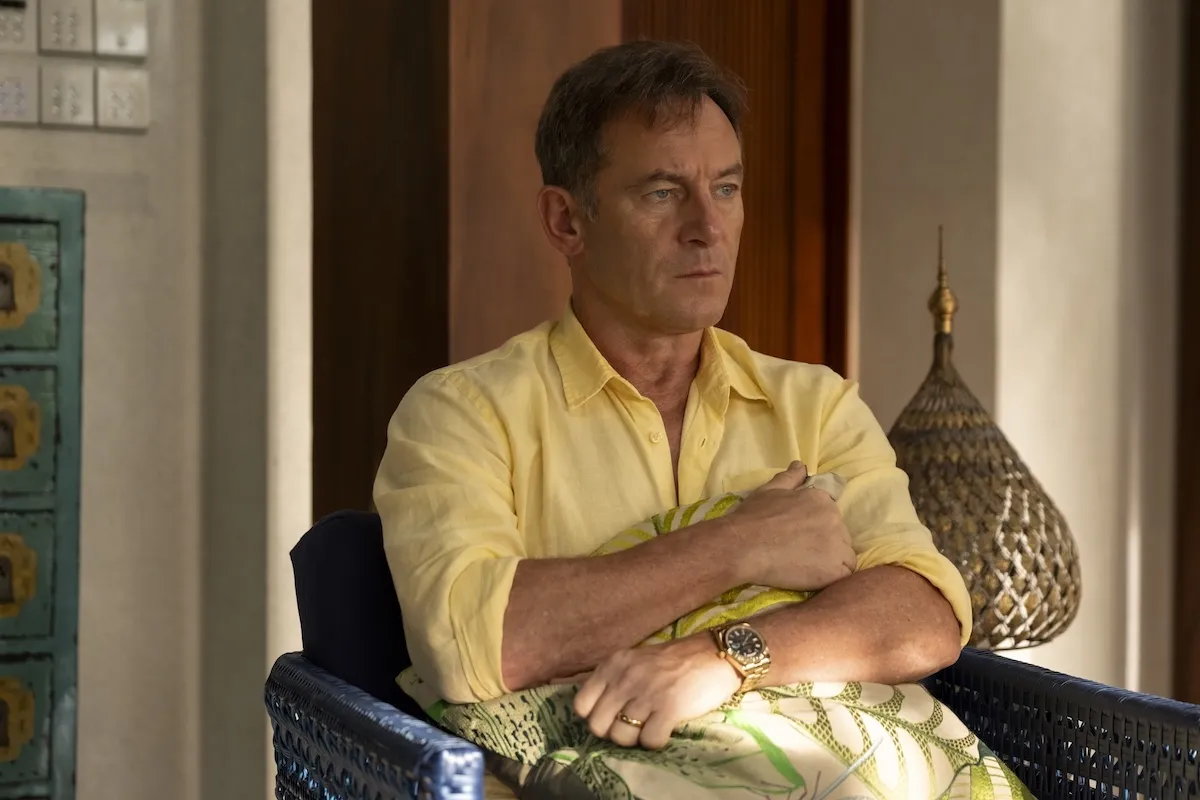 Jason Isaacs in a yellow shirt in 'The White Lotus' Season 3