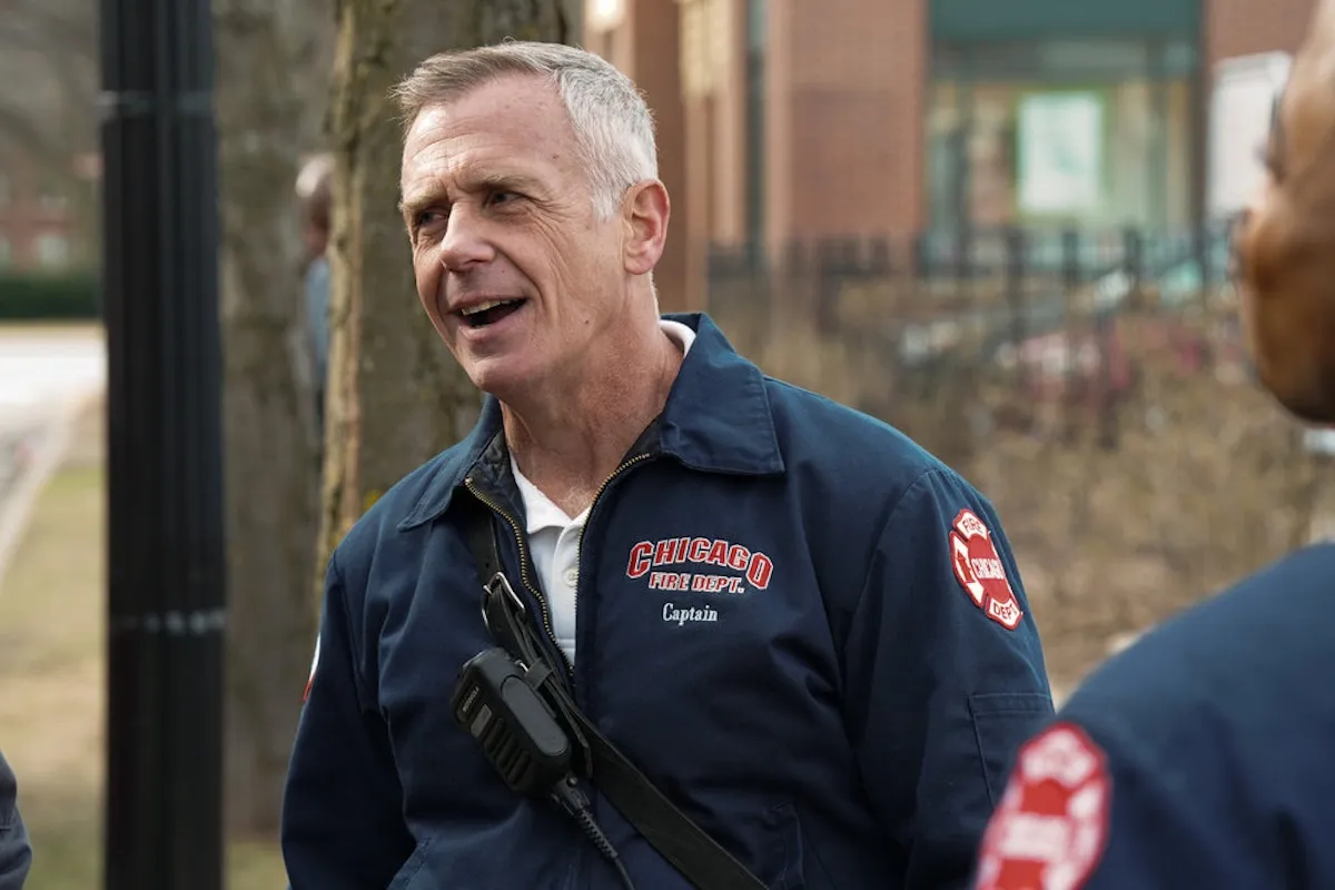 Smiling Hermann in 'Chicago Fire' Season 13