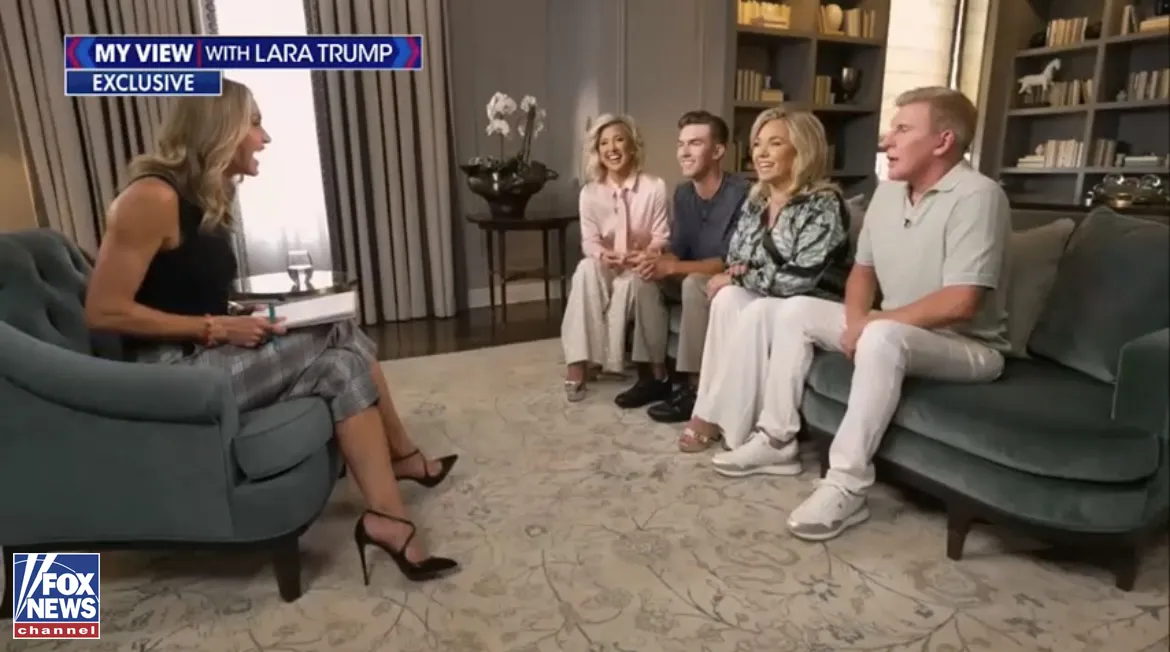 Lara Trump interviewing the Chrisley family