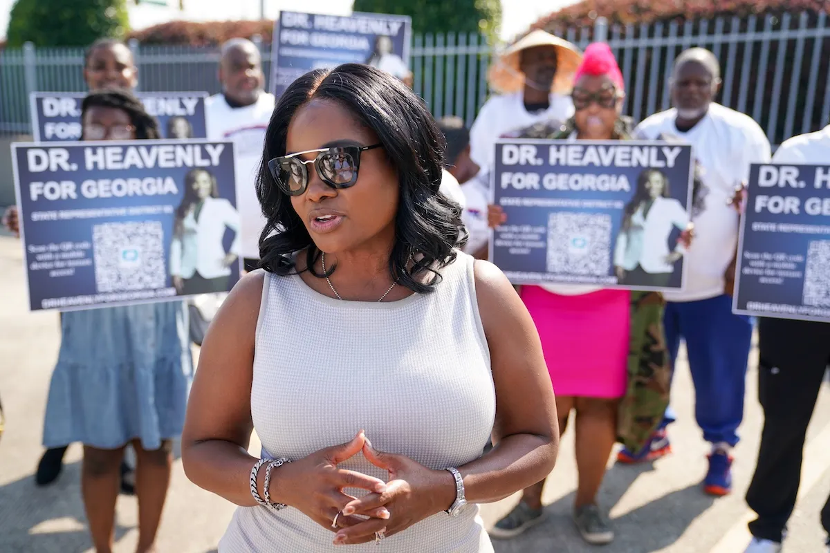 Dr. Heavenly Kimes at a campaign rally