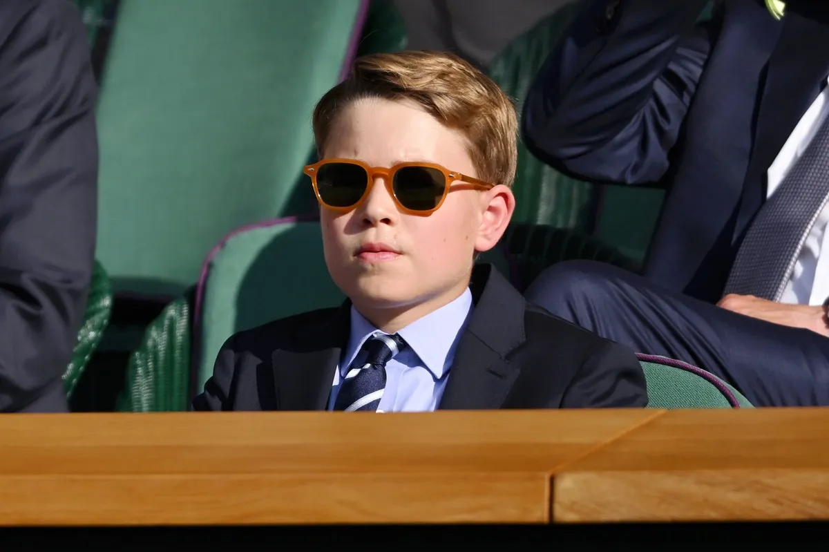 Prince George of Wales attends day fourteen of the Wimbledon Tennis Championships