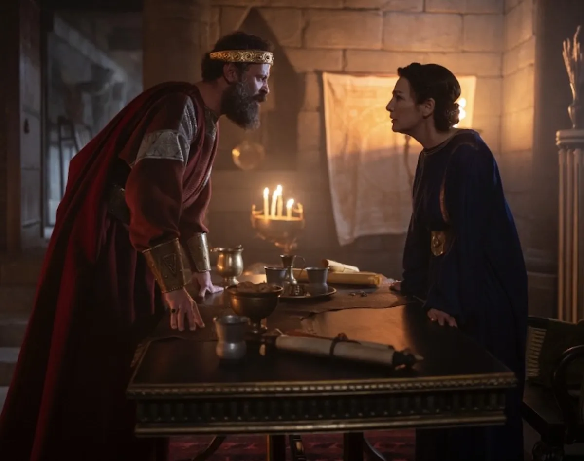 Saul speaking to Ahinoam in 'House of David' Season 2