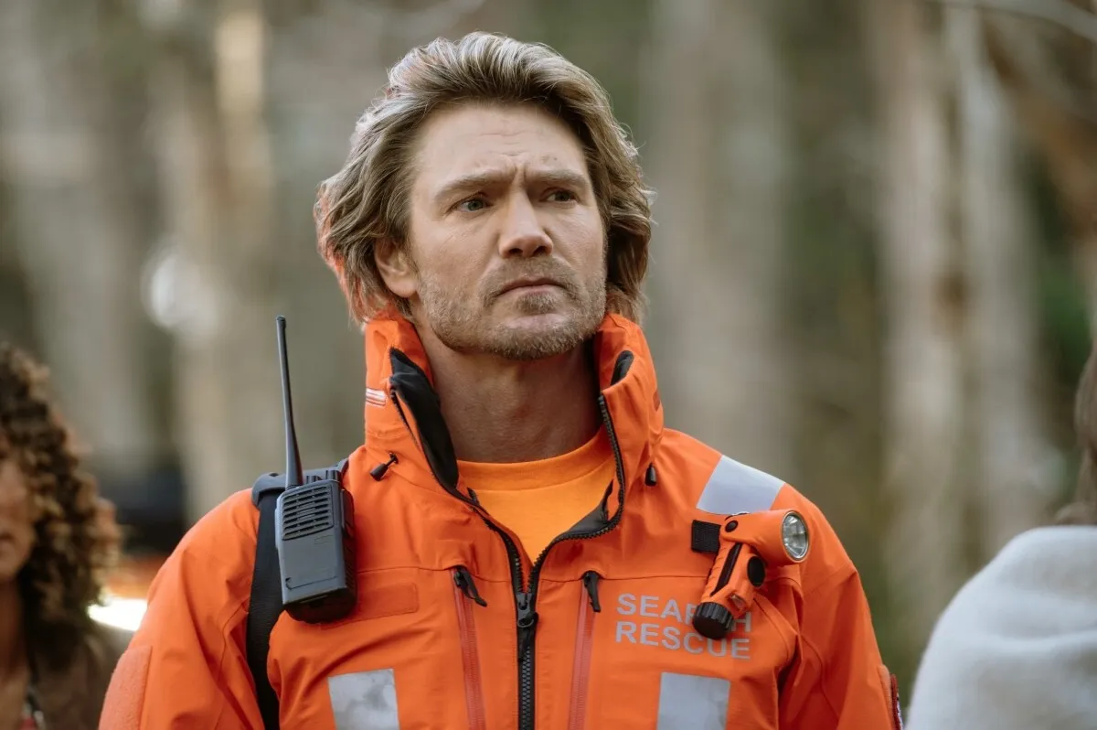 Chad Michael Murray wearing an orange jacket in 'Sullivan's Crossing' Season 3