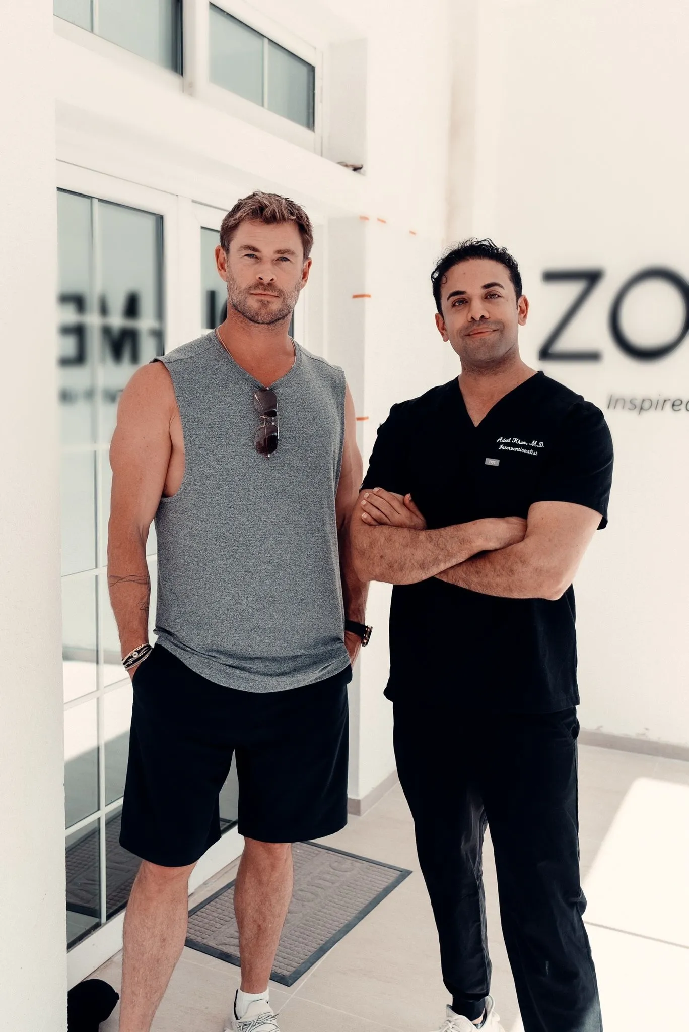 Chris Hemsworth and Dr. Adeel Khan from Eterna Health