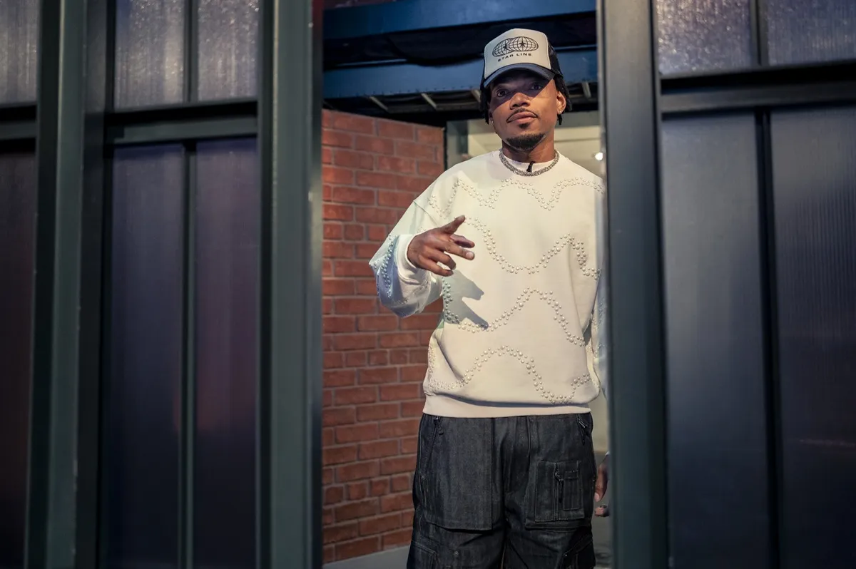 Chance The Rapper on set of 'Late Night With Seth Myers'