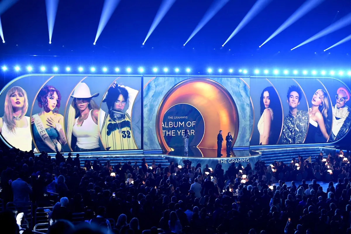 View of the stage during the Album of the Year presentation at the 2025 Grammy Awards