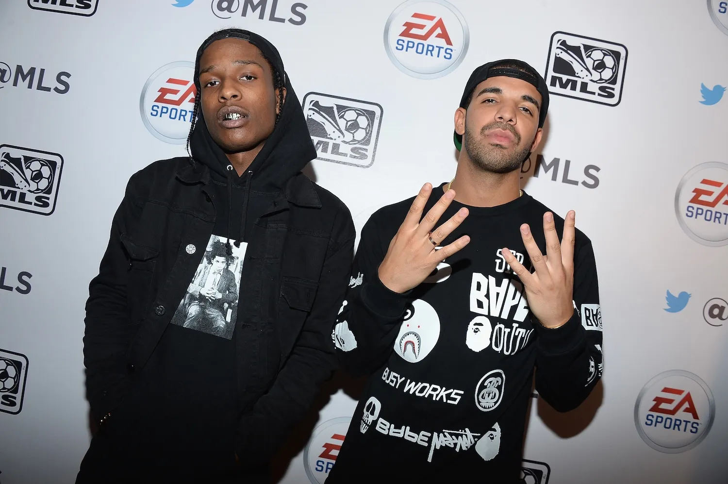 A$AP Rocky and Drake posing together in 2013