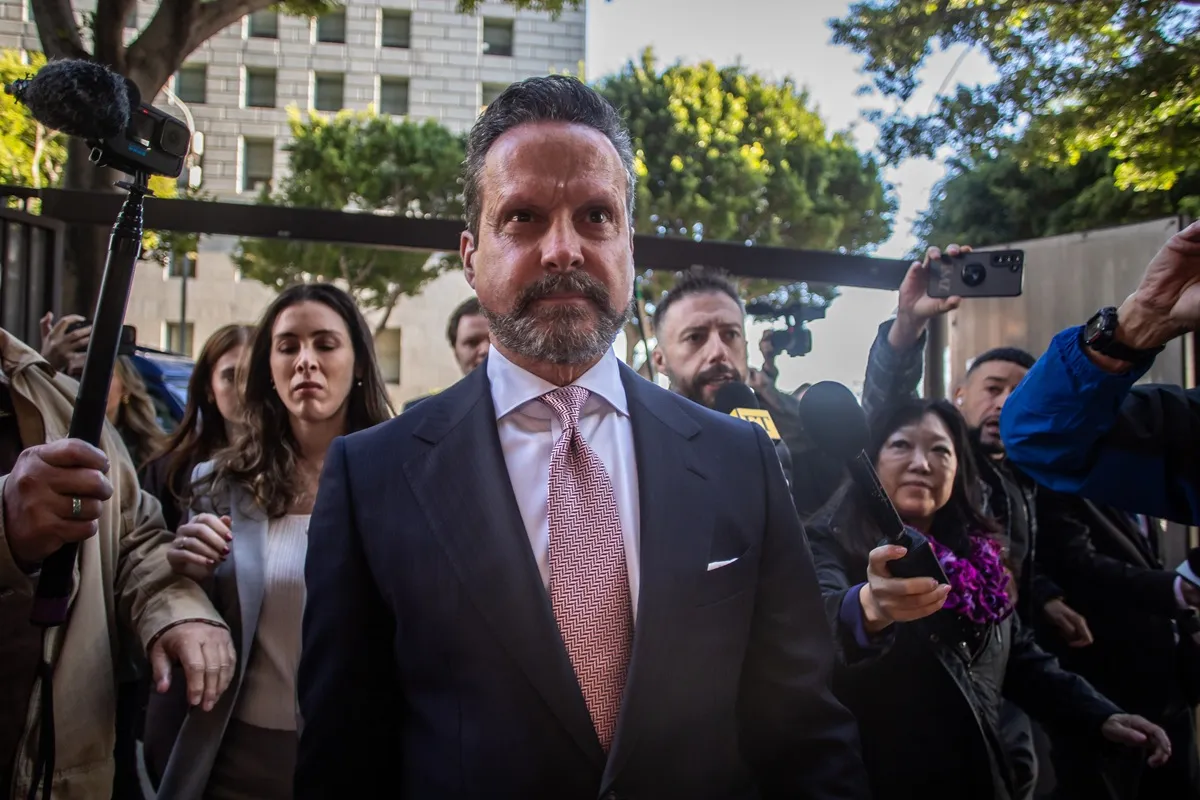 Nick Reiner's lawyer Alan Jackson arrives for Reiner's arraignment at the Clara Shortridge Foltz Criminal Justice Center on January 7, 2026