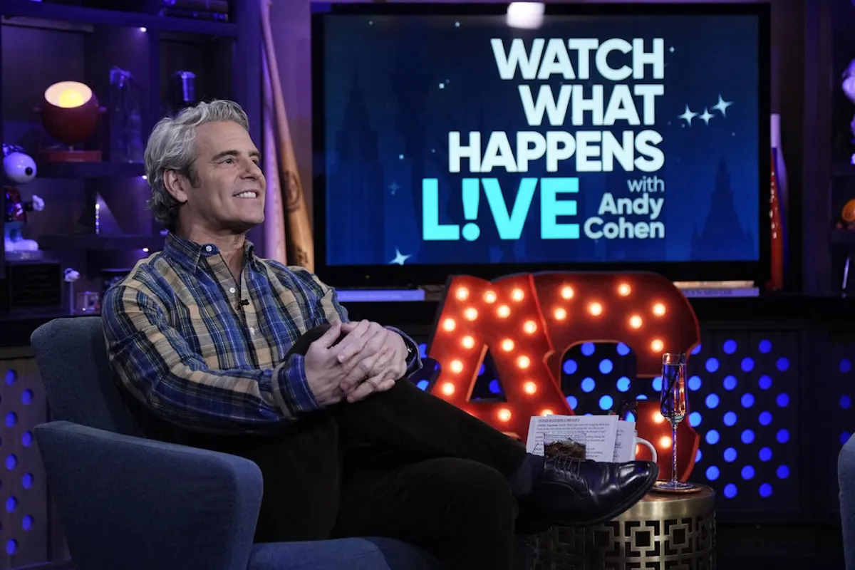 Andy Cohen on the set of 'Watch What Happens Live'