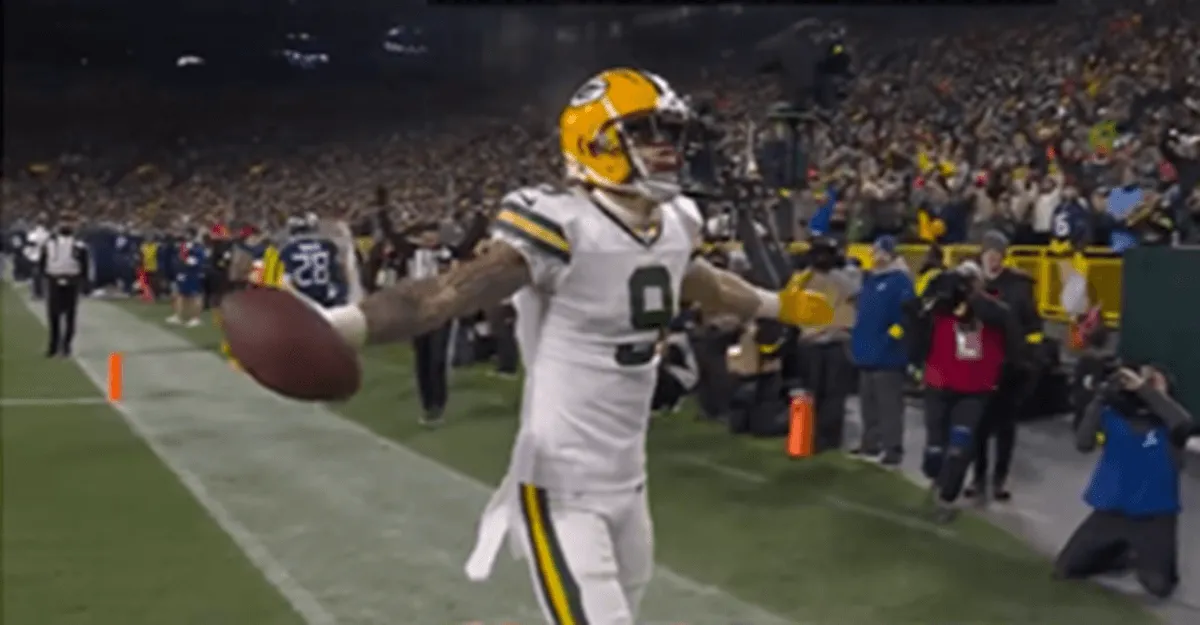 Screenshot of Christian Watson via NFL YouTube channel