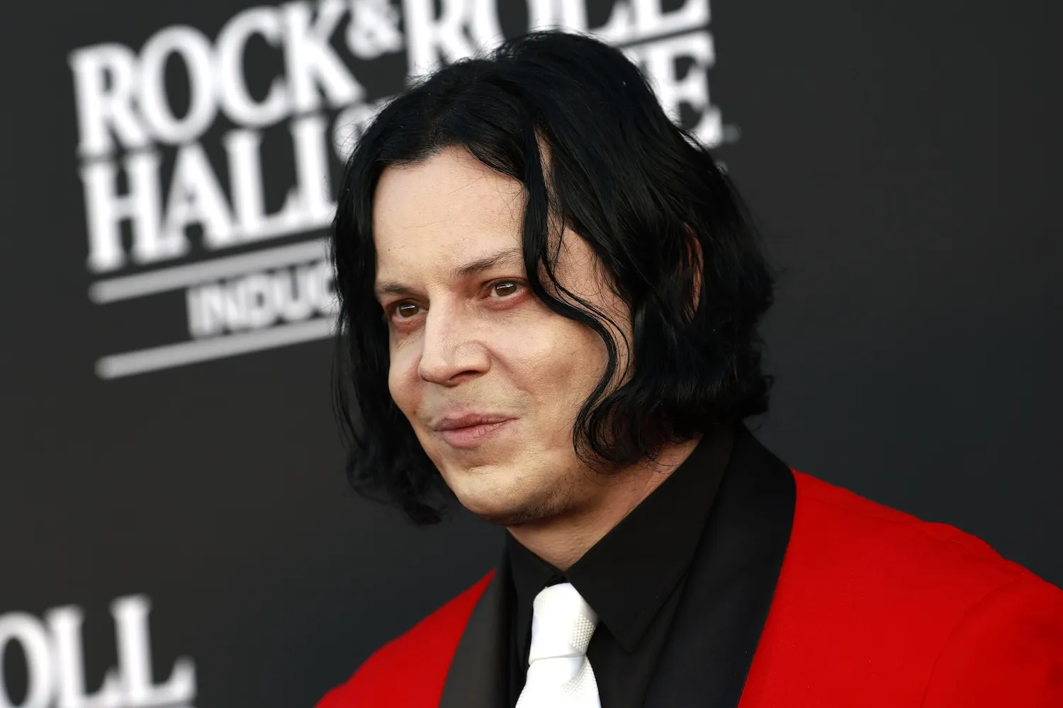 A close-up of Jack White at the 2025 Rock & Roll Hall of Fame Induction Ceremony